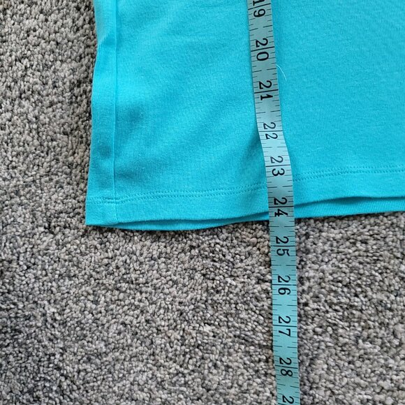 Women's Chico's Dark mint Green T-shirt size 1, Pre-owned in nice Condition - Picture 8 of 10